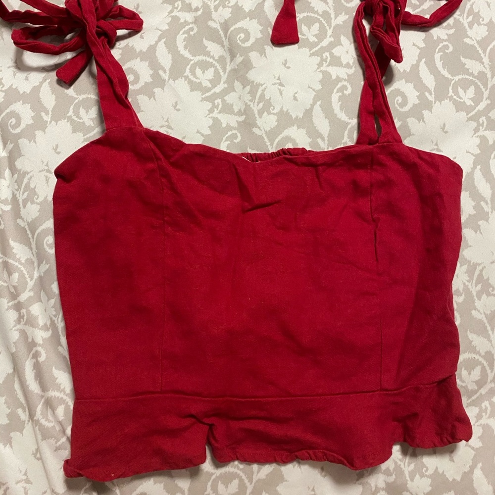 la hearts pacsun red crop top